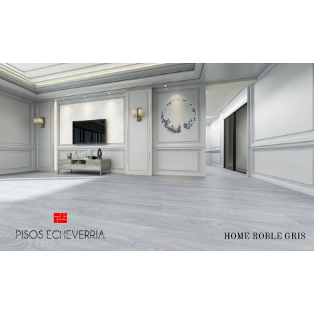 PISO VINILICO MAX CORE SPC COLECCIÓN HOME ROBLE GRIS  4 MM. XM2.
